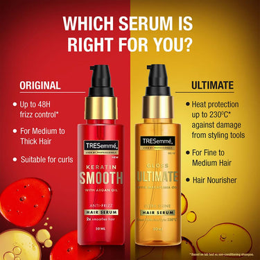 TRESemme Gloss Ultimate Ultra Shine Hair Serum 100ml with Macadamia Oil & Vitamin E, for Super shiny Finish (Pack of 3)